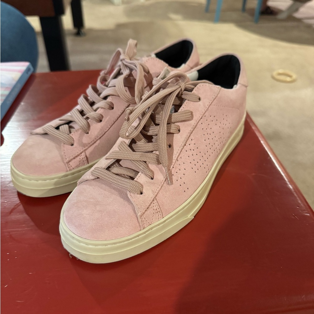 P448 Pink Sneakers Suede Low-Top Casual